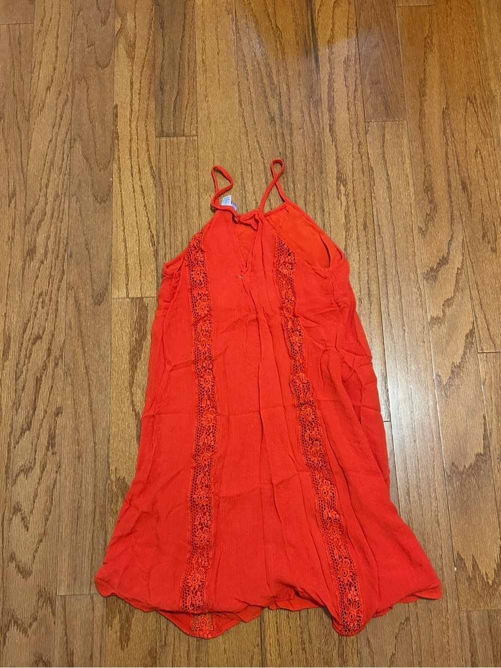 Alya Red Crochet Lace Boho Mini Dress Festival Summer Small - Picture 3 of 6